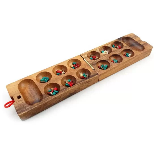 Kalaha Mini Wooden Game