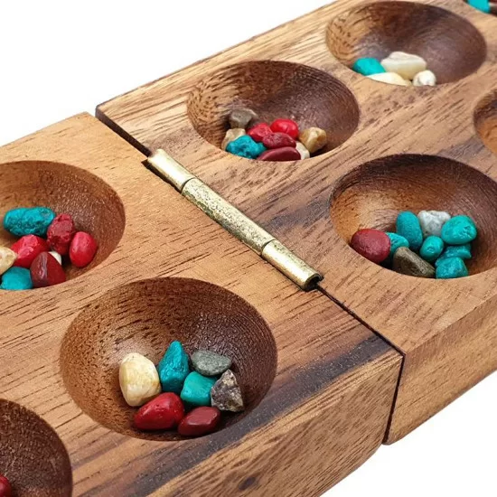 Kalaha Mini Wooden Game