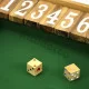 Wooden game Shut The Box Large with dice and green playing surface