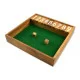 Wooden game Shut The Box Large with dice and green playing surface