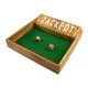 Wooden game Shut The Box Large with dice and green playing surface
