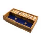 Wooden game Shut The Box with blue playing surface Wooden game Shut The Box with blue playing surface
