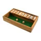 Wooden game Shut The Box with green playing surface