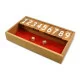 Träspel Shut The Box med röd spelyta