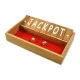 Träspel Shut The Box med röd spelyta