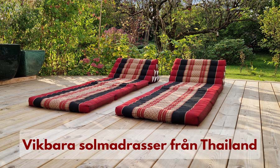 Vikbara solmadrasser från Thailand
